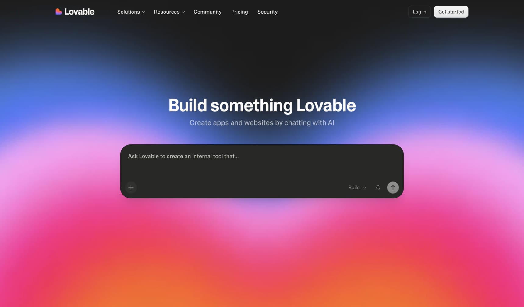 Lovable homepage