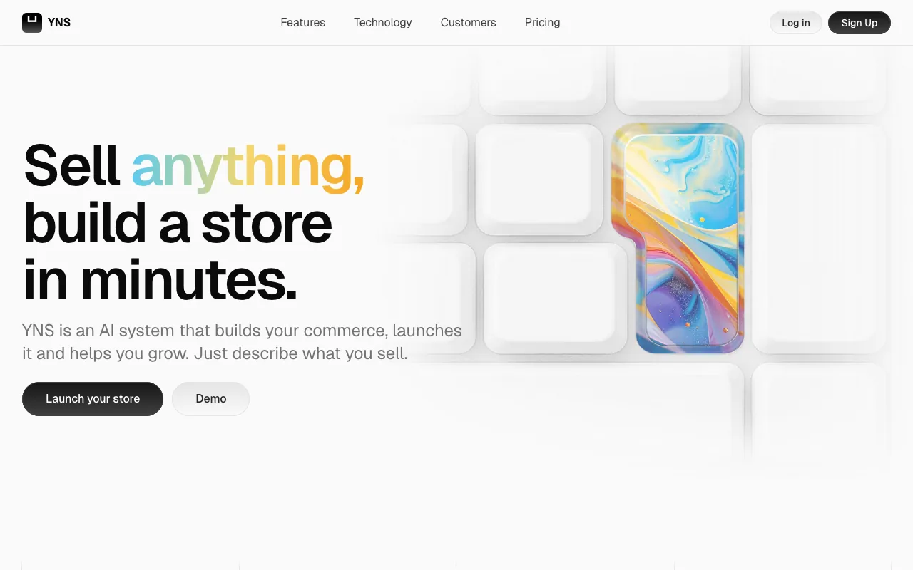 Your Next Store homepage