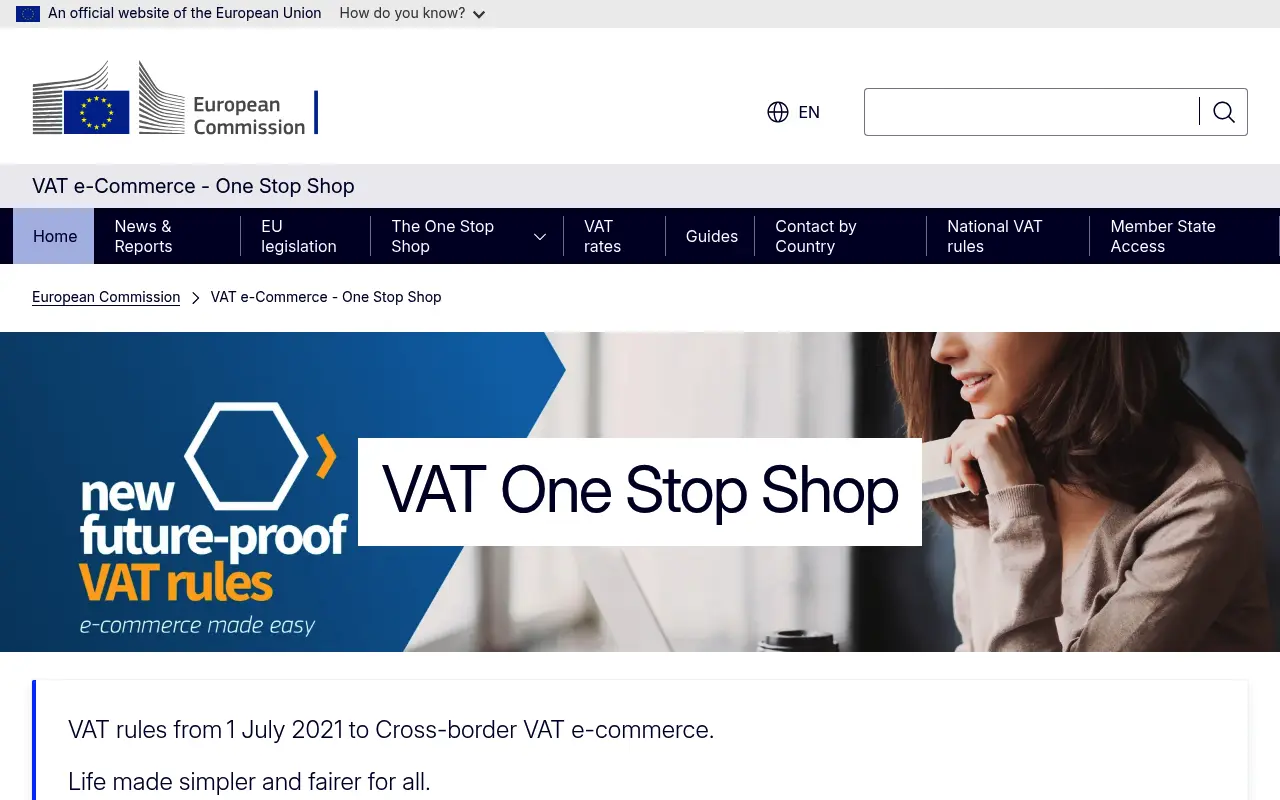 The European Commission's VAT One Stop Shop portal for e-commerce