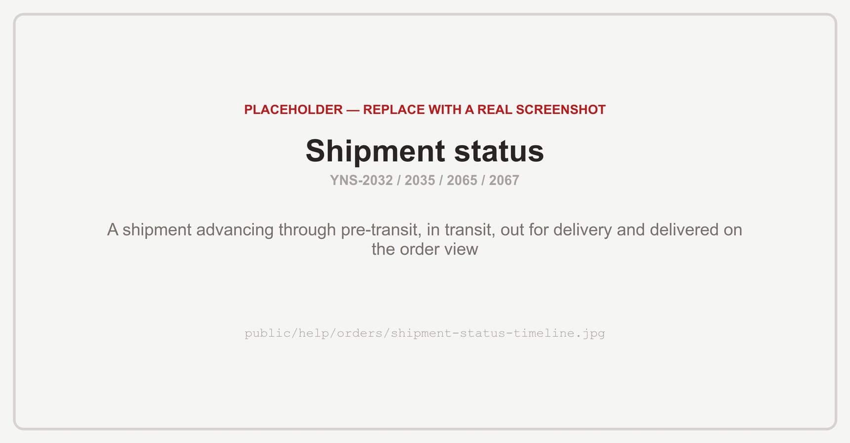 A shipment's timeline on an order, advancing from label created to in transit, out for delivery, and delivered as the carrier reports each step