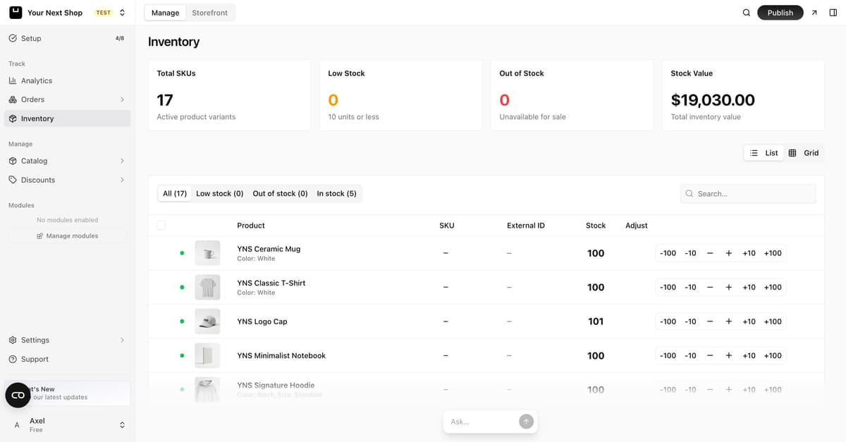 Inventory & Stock product preview