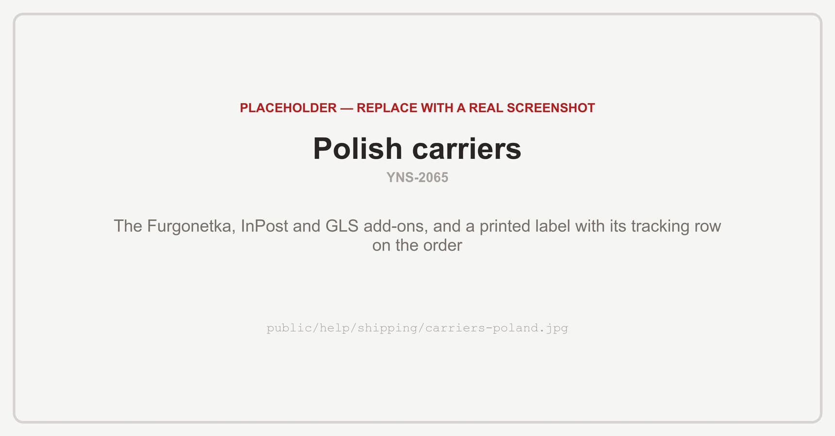 The Furgonetka, InPost, and GLS add-ons on the Add-ons page, ready to connect for label printing and locker delivery
