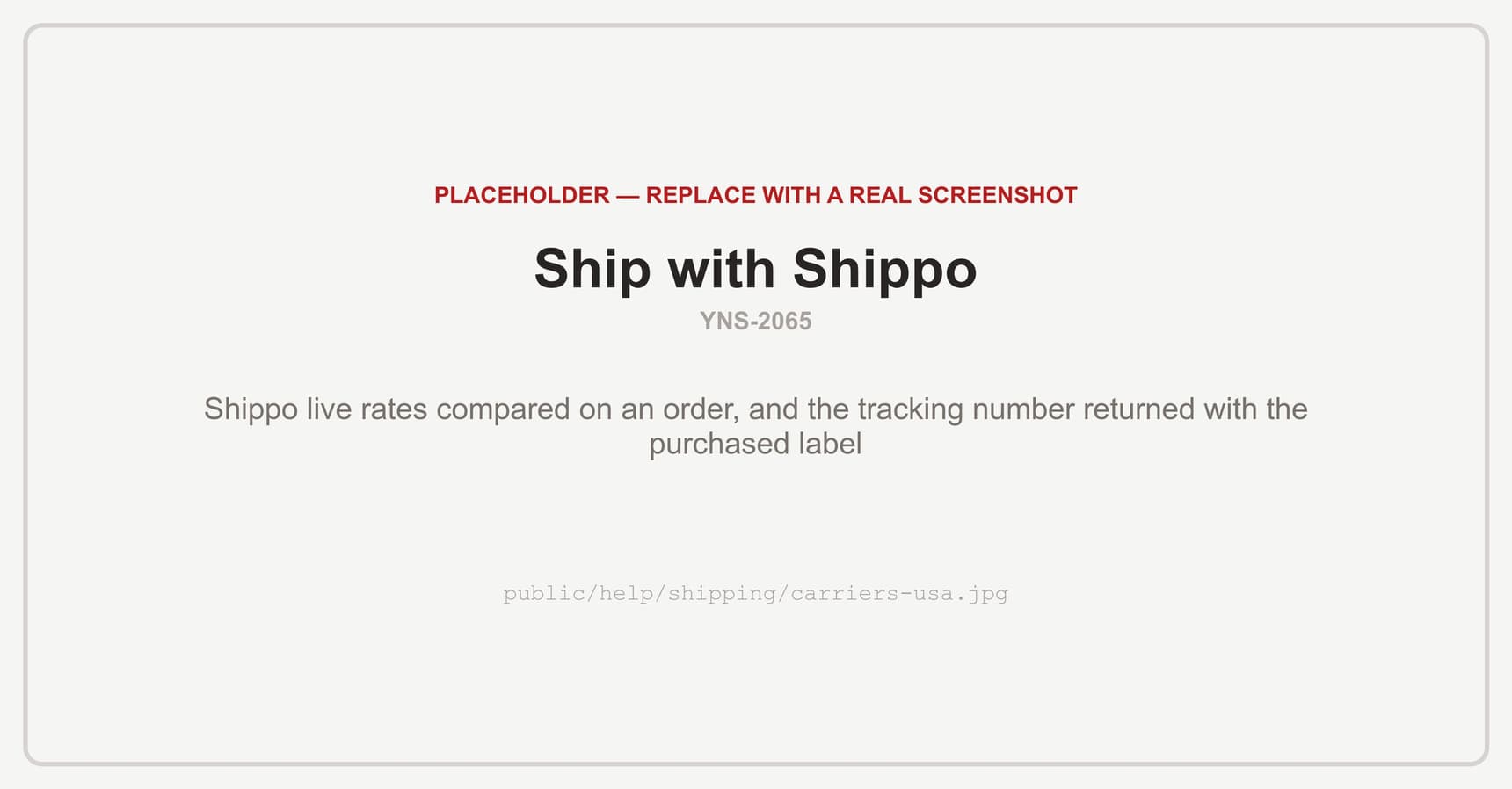 Live Shippo rates from USPS, UPS, and FedEx compared side by side on an order, with the tracking number returned when you buy the label