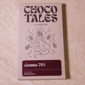 Tabliczka ciemna 70% Nikaragua z bordową etykietą