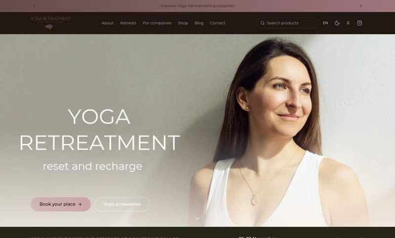 Yoga Retreatment storefront