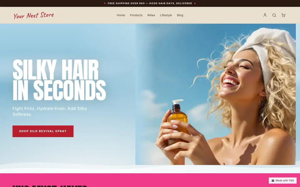 Crimson store template, home page