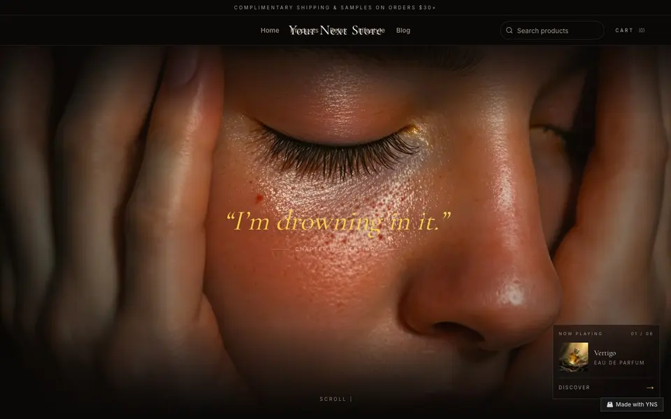 Saffron store template, home page