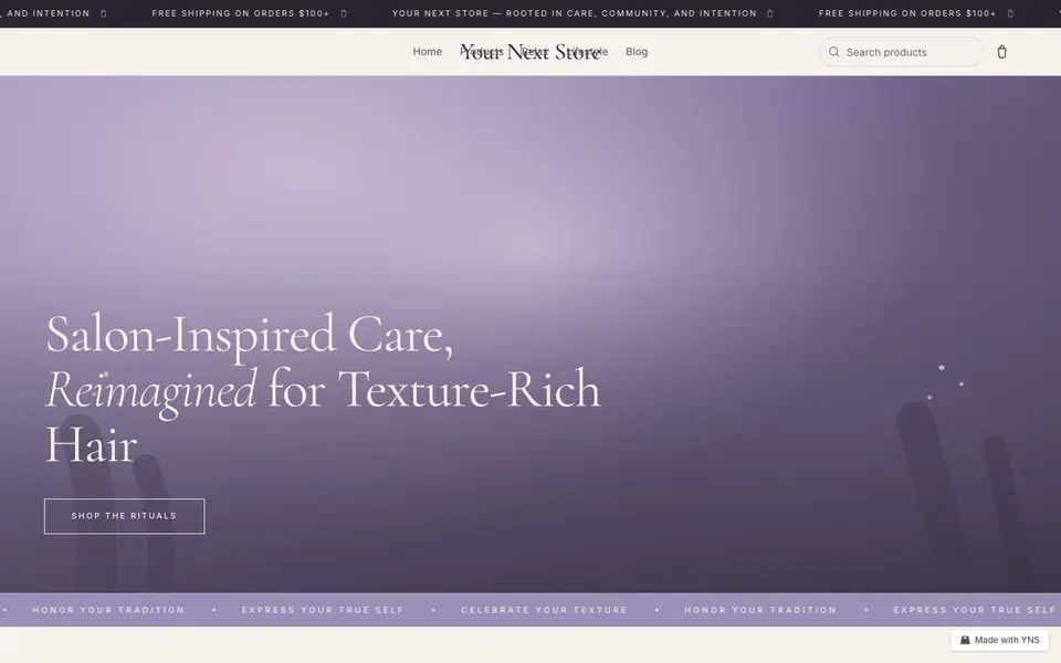 Plum store template, home page