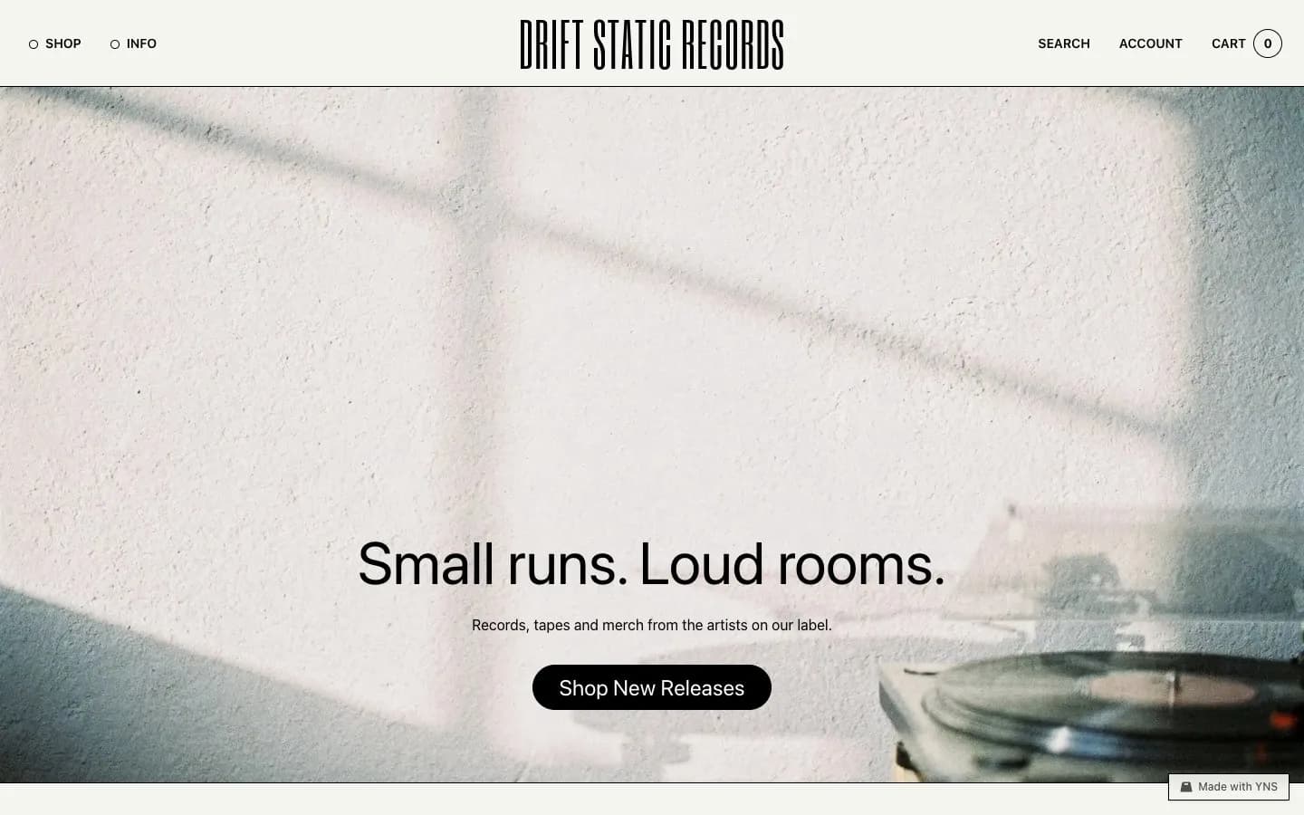 Hull store template, home page