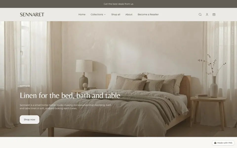 Sennaret store template, home page