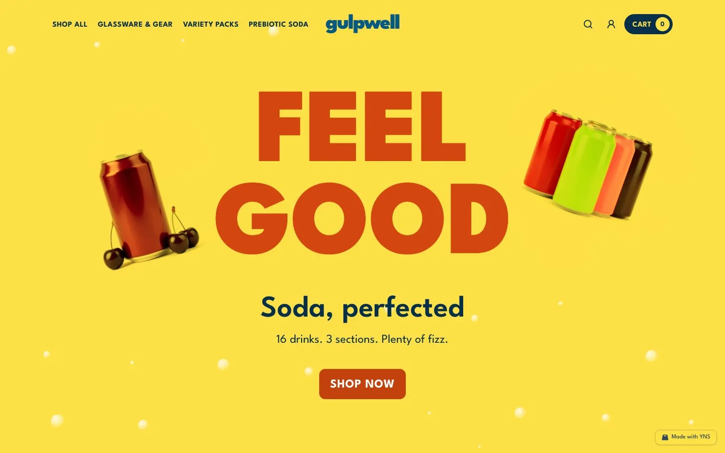 Gulpwell store template, home page