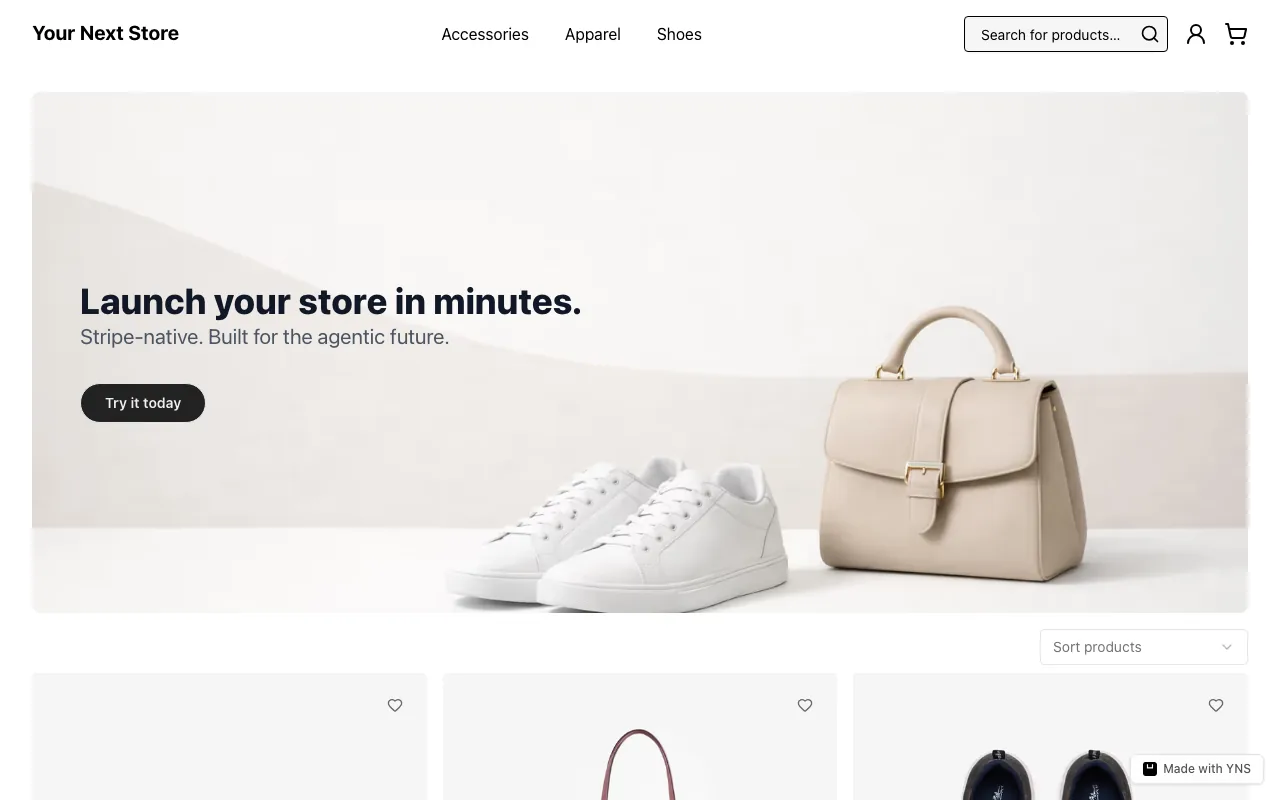 Your Next Store's demo storefront