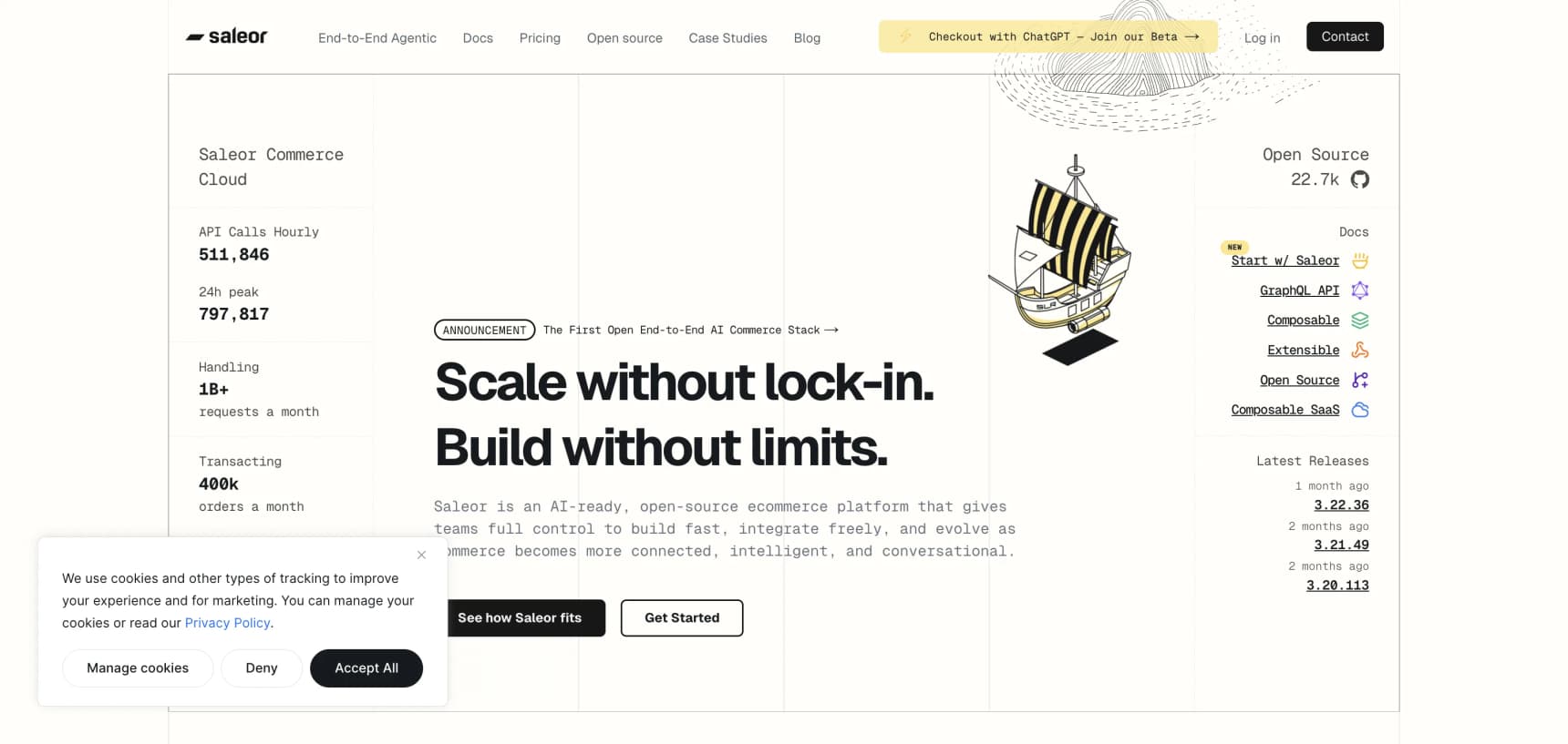 Saleor homepage