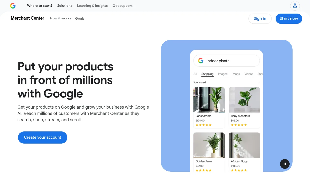 Google Merchant Center, where product feeds and sale prices are managed for Shopping ads