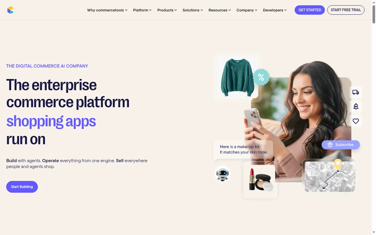commercetools homepage