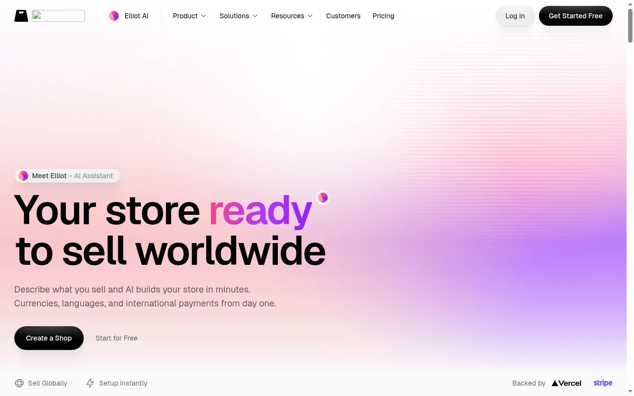Your Next Store homepage