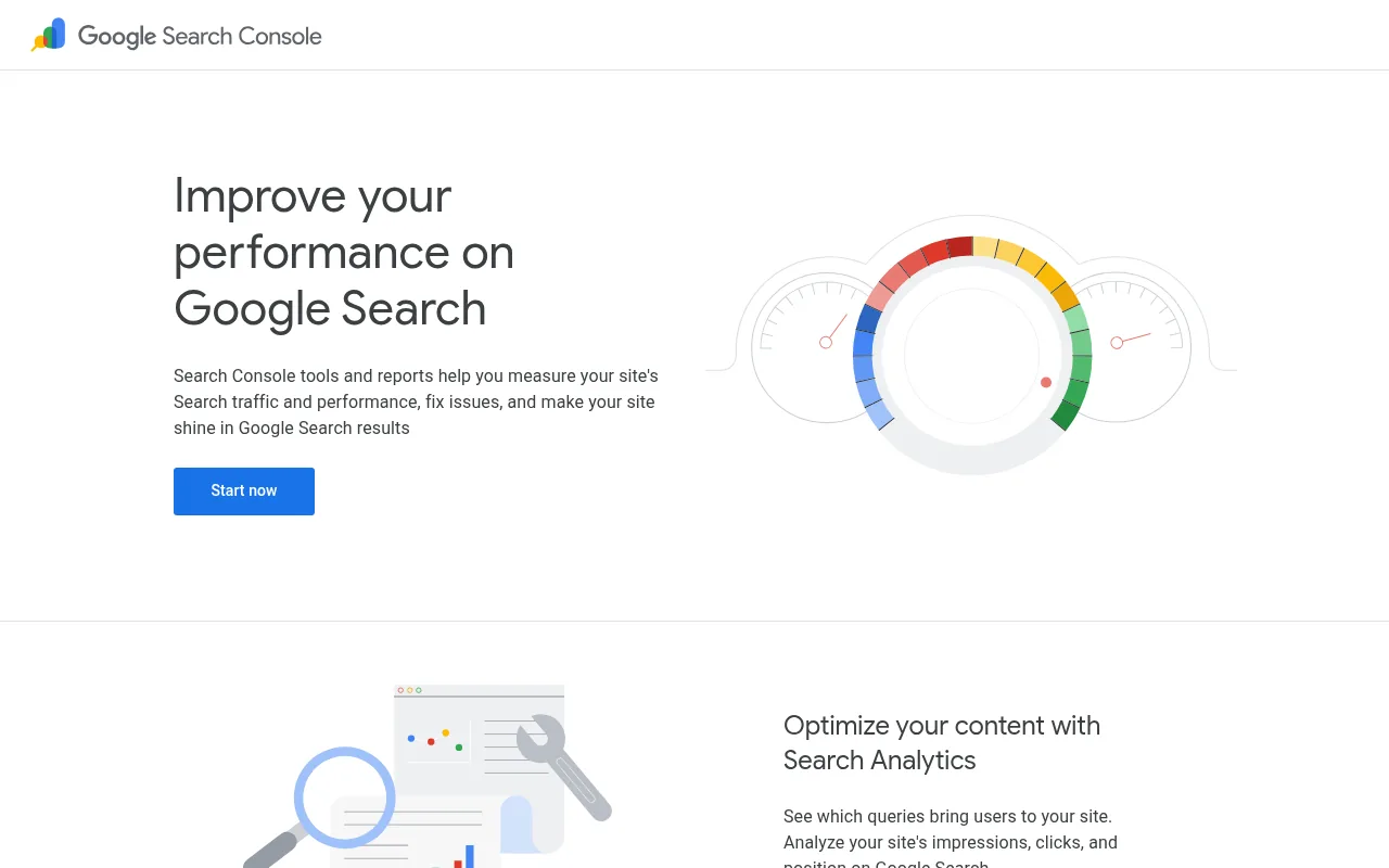Google Search Console, where you verify your domain and submit your sitemap