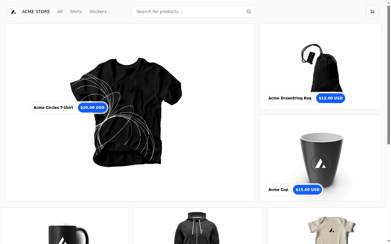 Next.js Commerce's demo storefront at demo.vercel.store