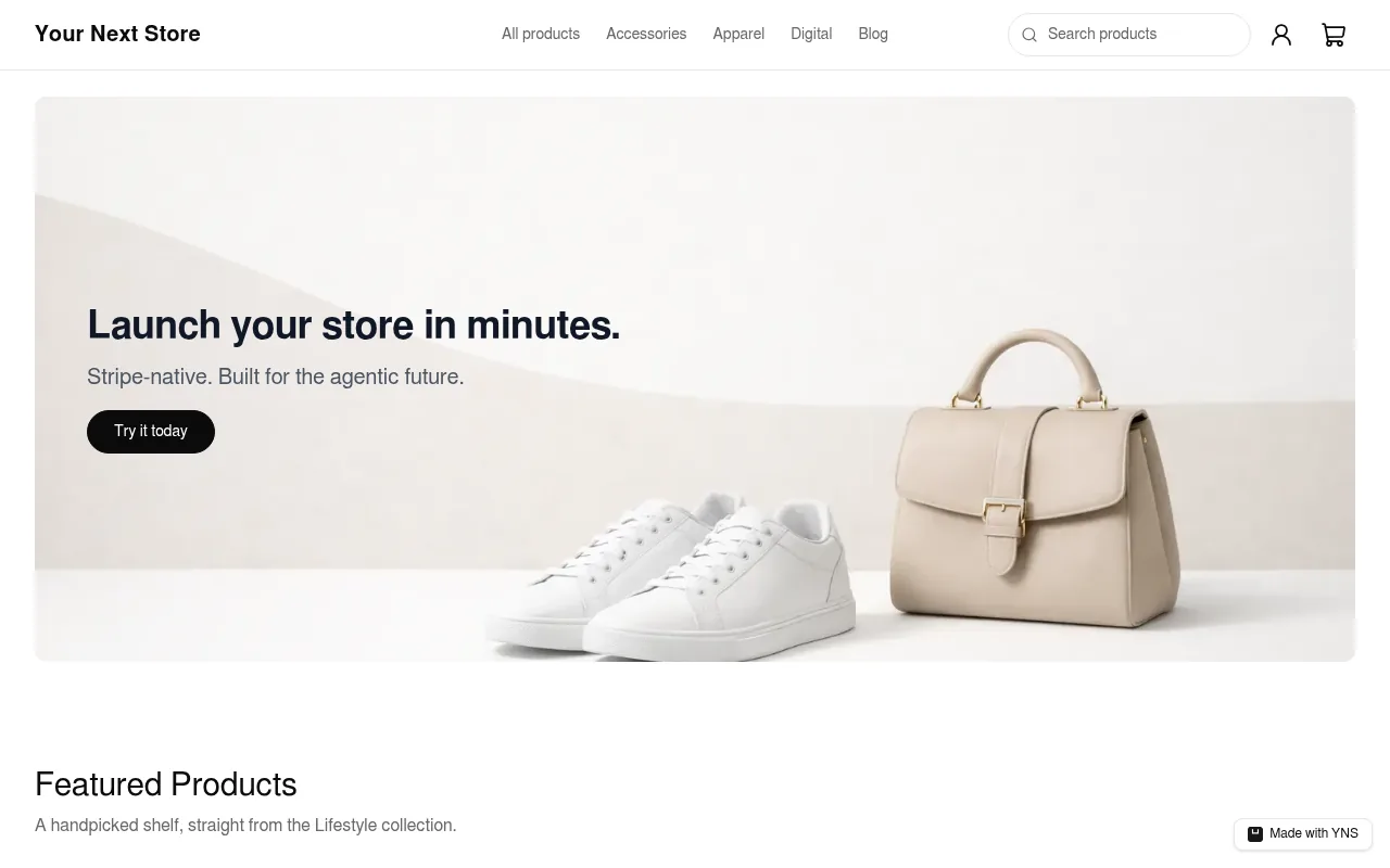 Your Next Store demo storefront built with Next.js