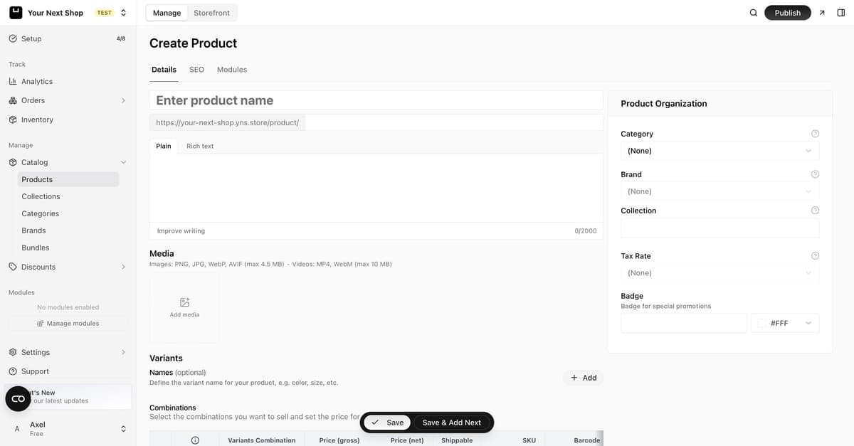 Subscriptions & Digital Sales product preview