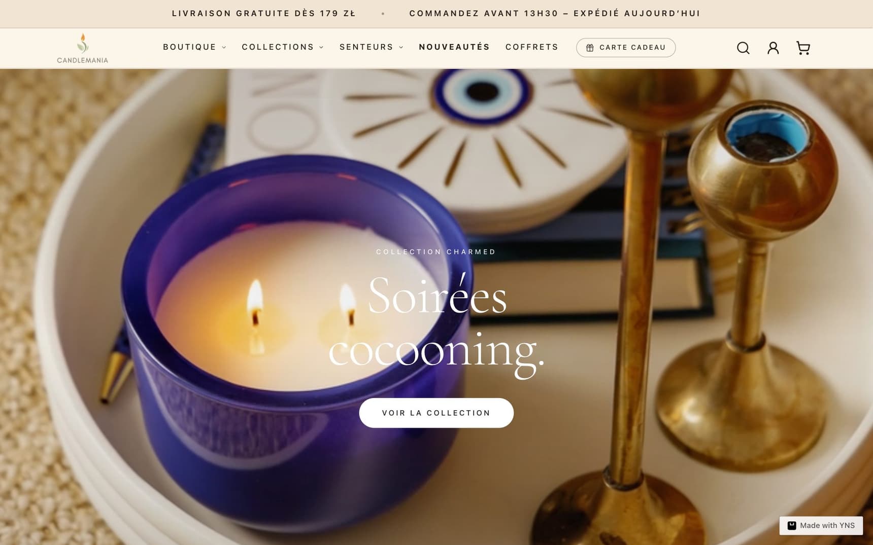 La page d’accueil de candlemania.com.pl aujourd’hui