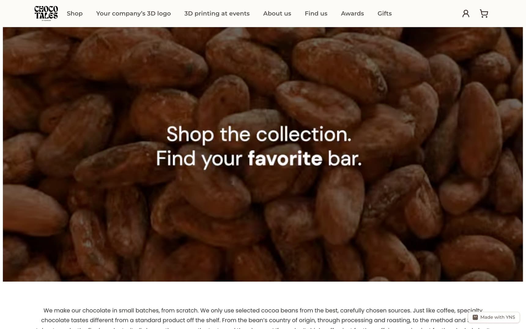 The chocotales.pl home page today