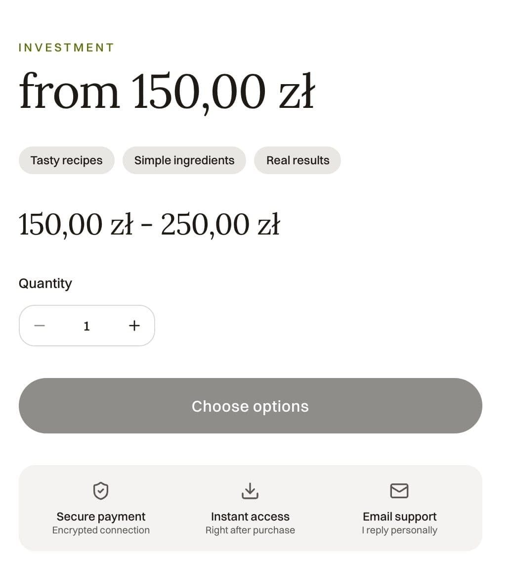 An offer page with plan length options