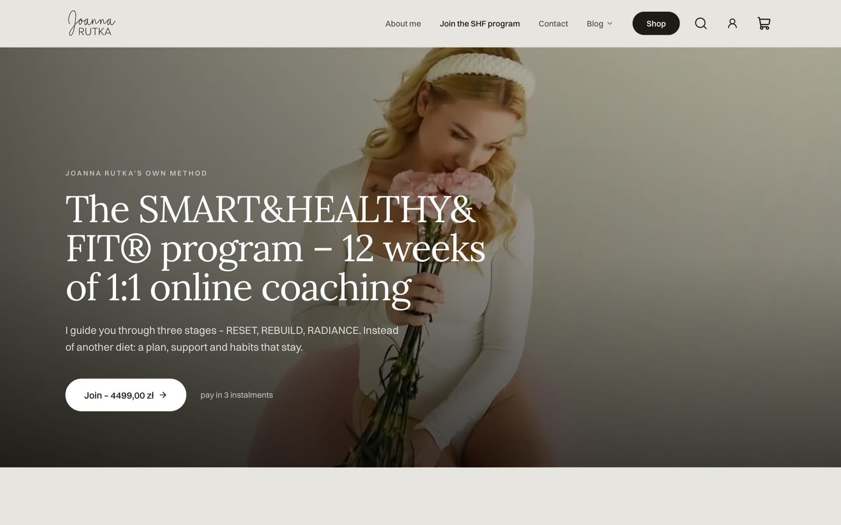 The SMART&HEALTHY&FIT® program page on desktop