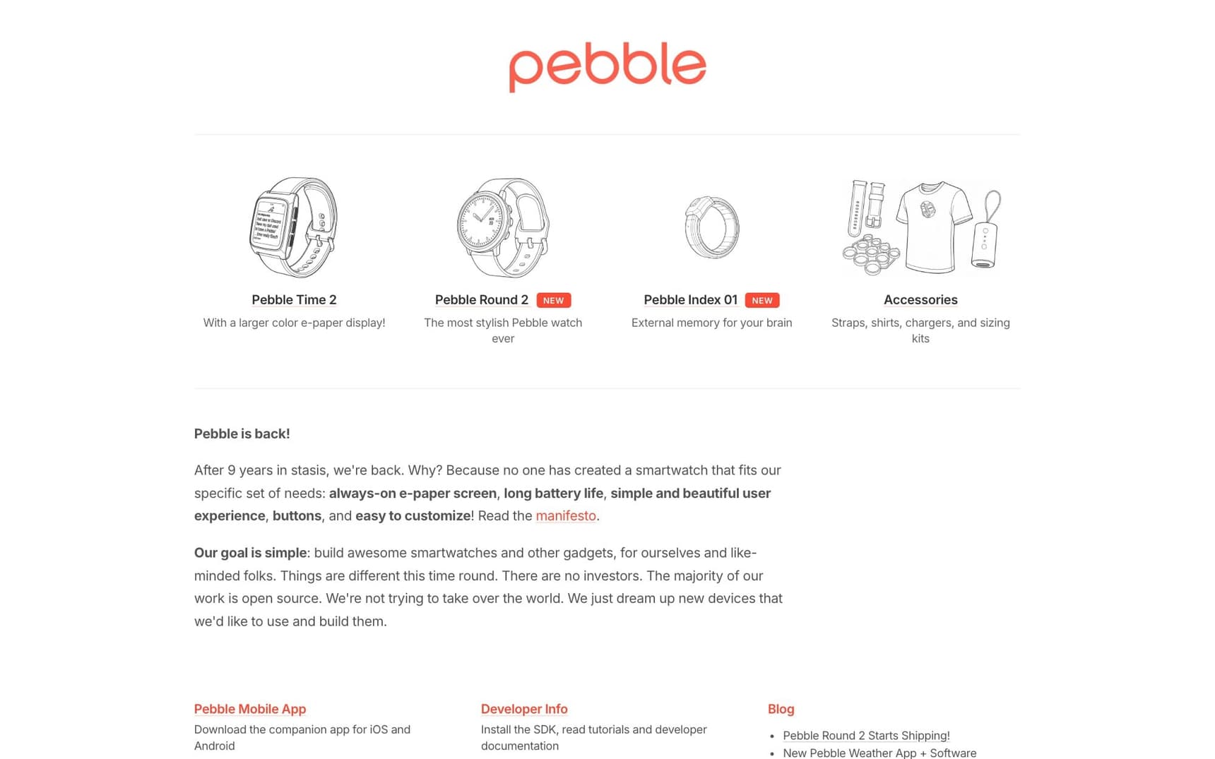 The Pebble store on YNS