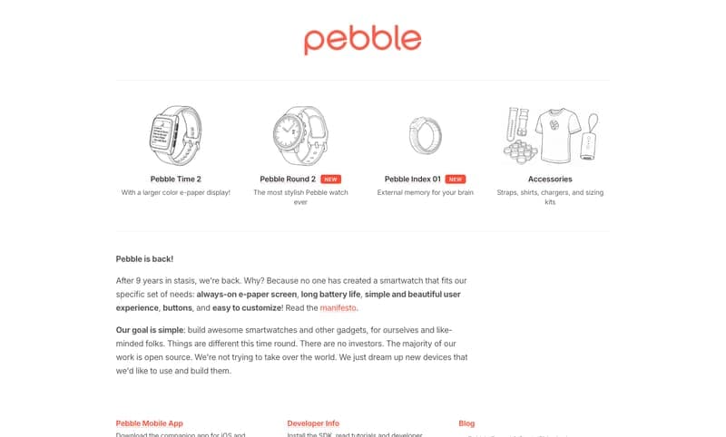 Pebble storefront