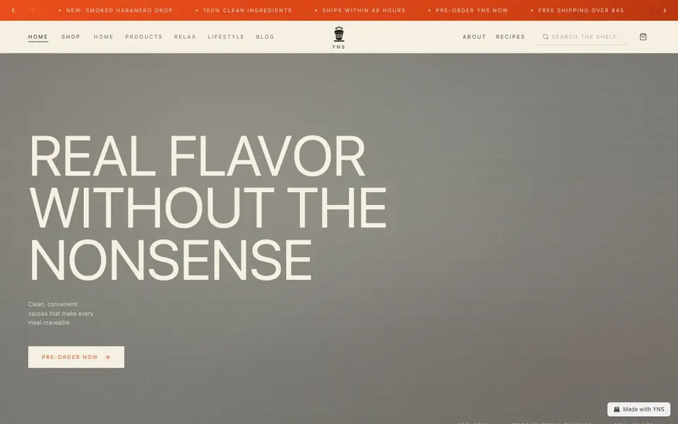 Ember store template, home page