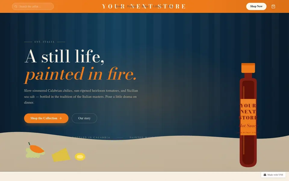Still Life store template, home page