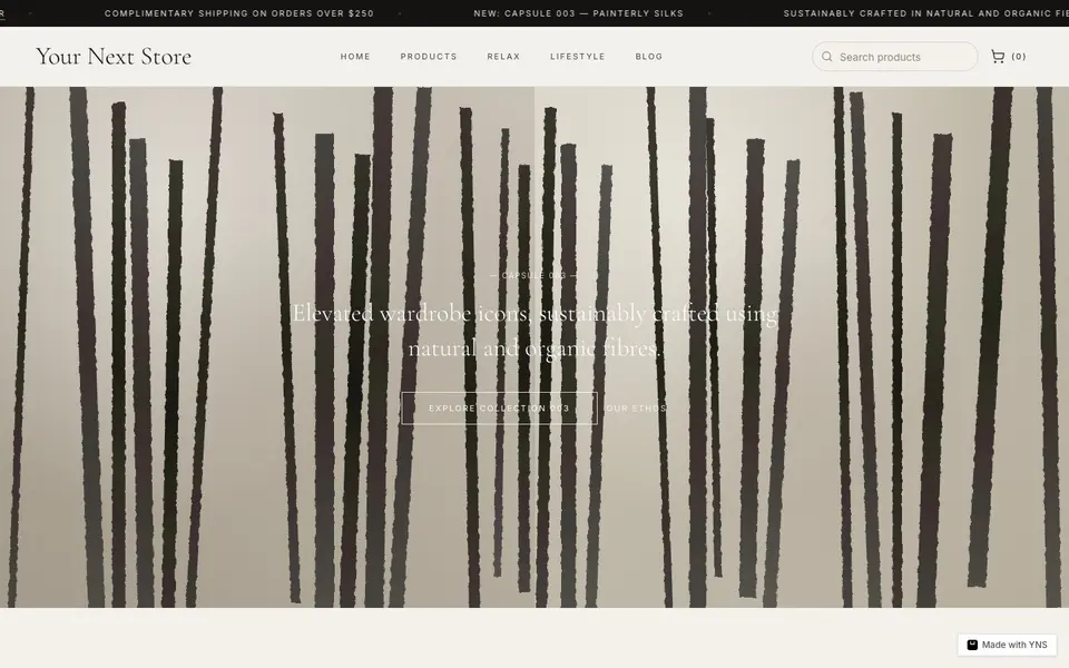 Putty store template, home page