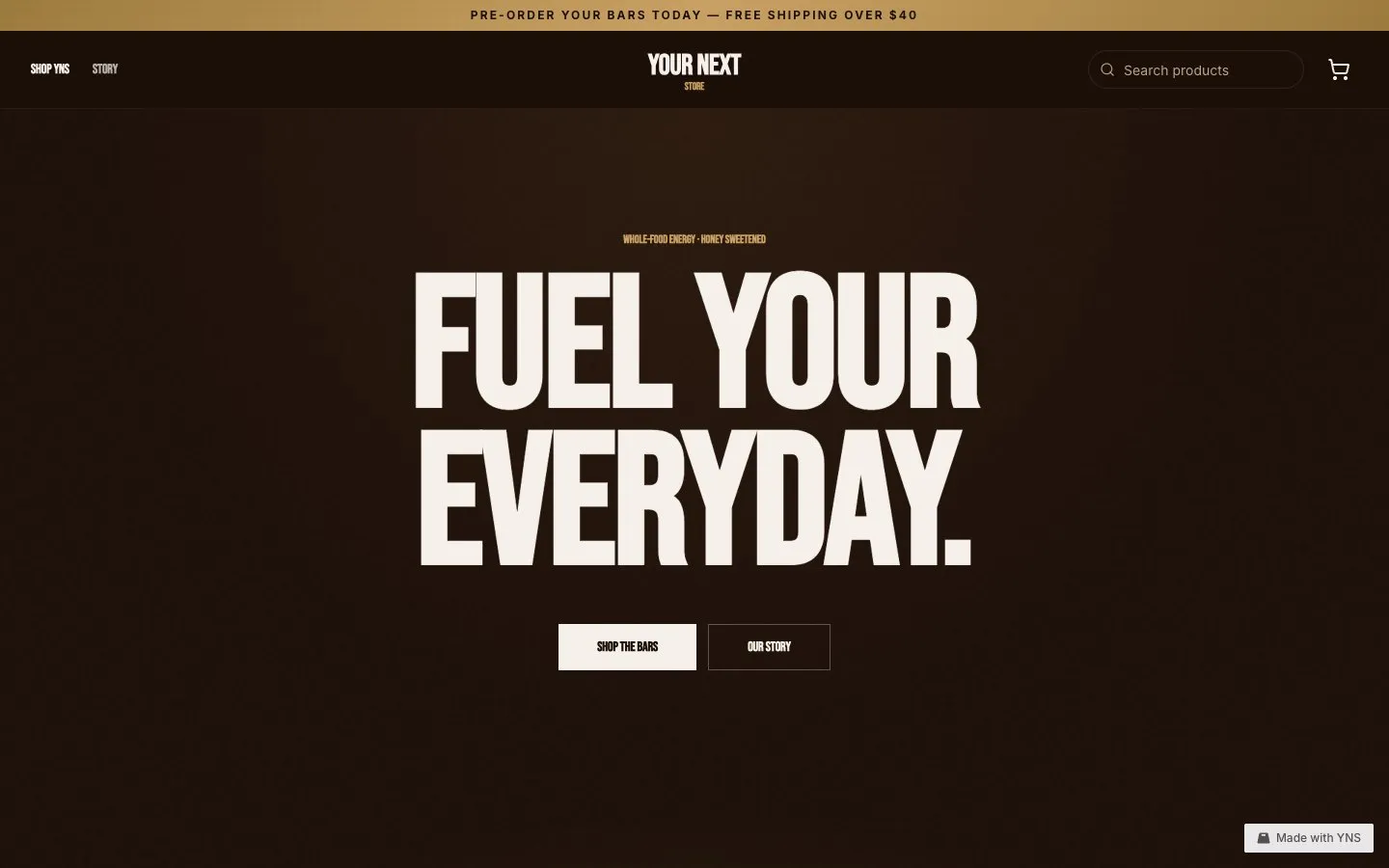 Dark Roast store template, home page