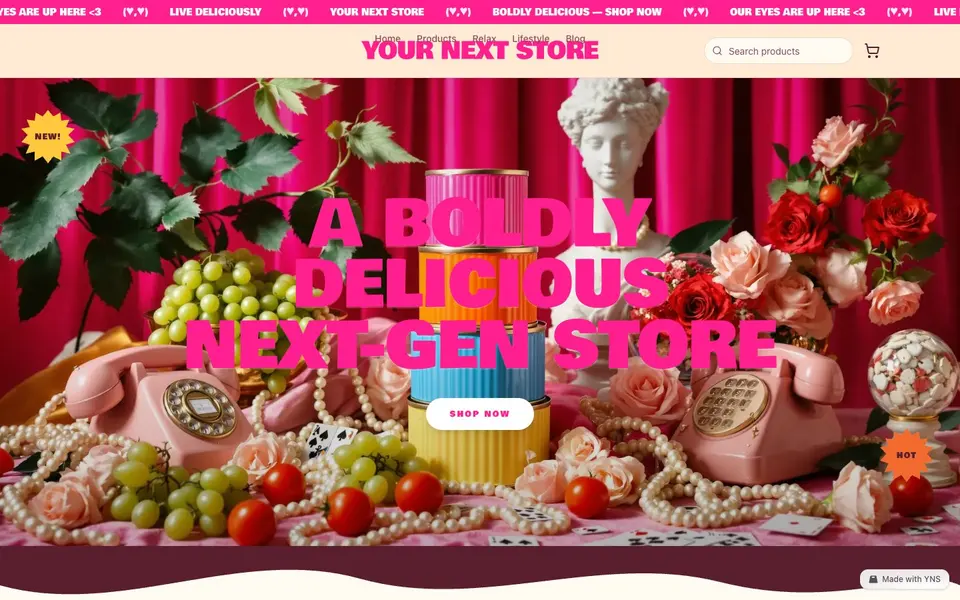 Candy store template, home page