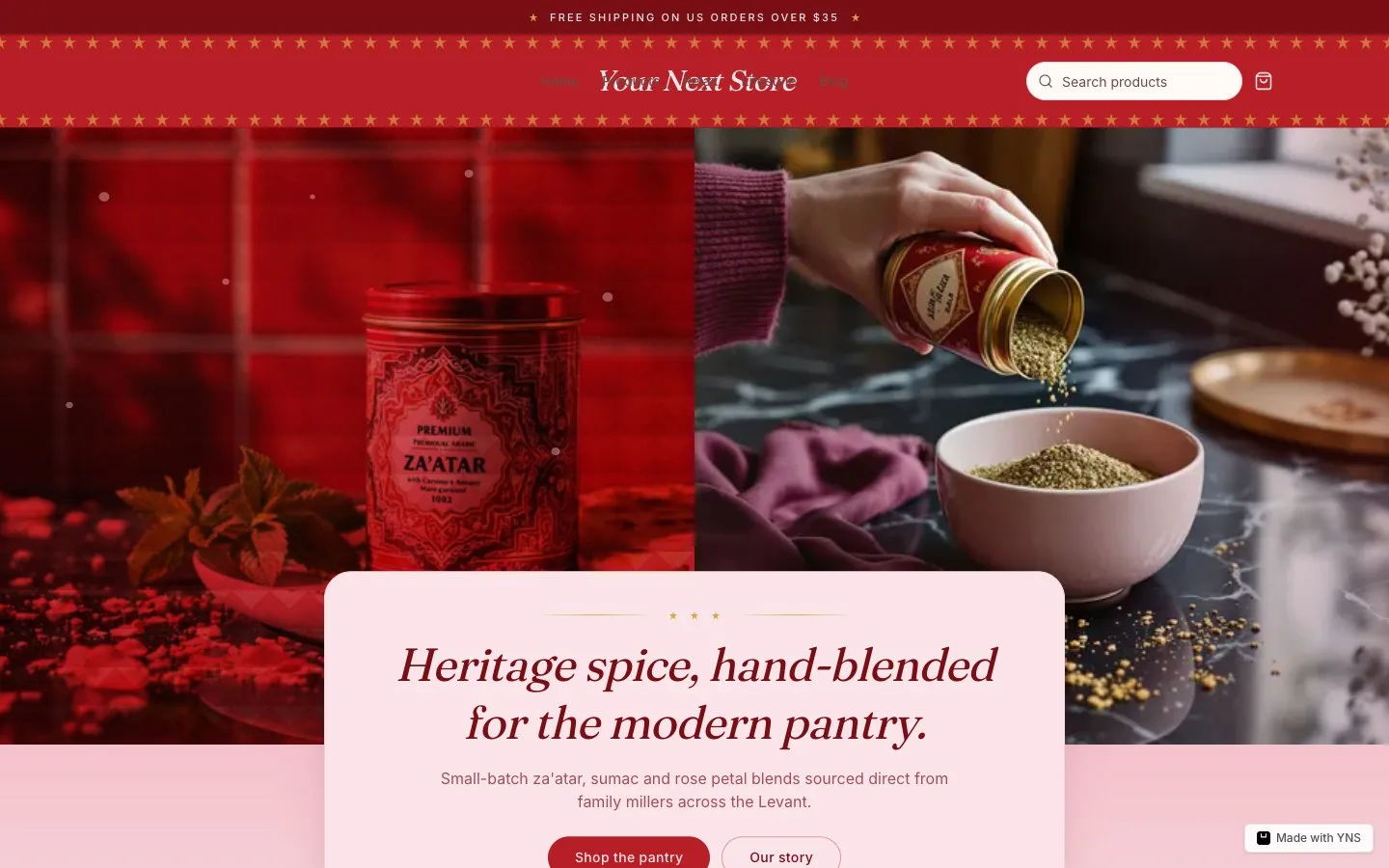 Souk store template, home page