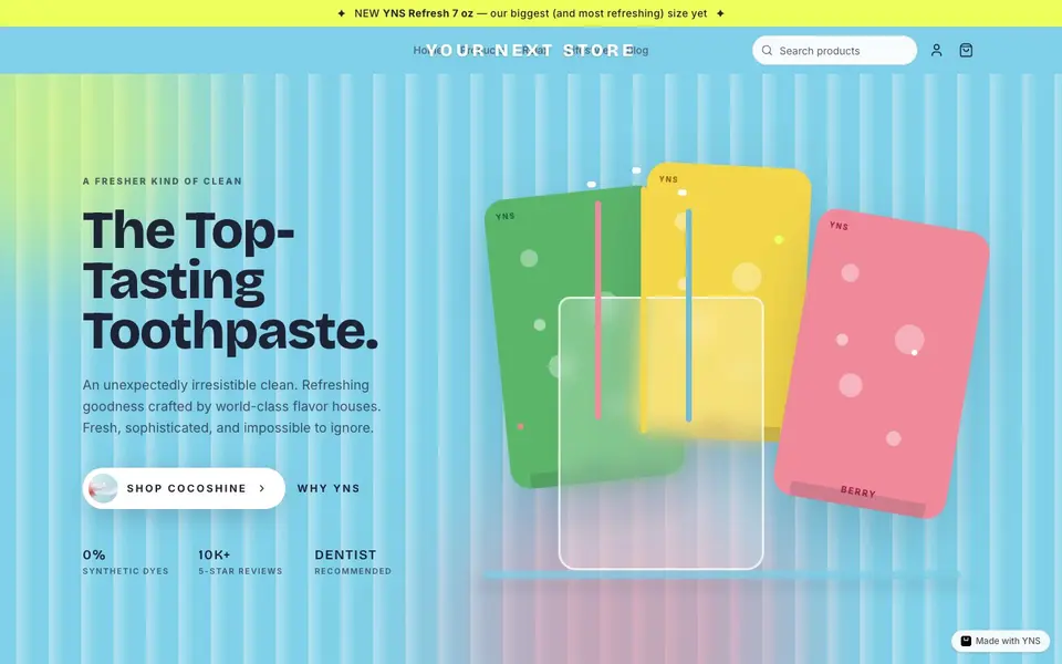 Smile store template, home page