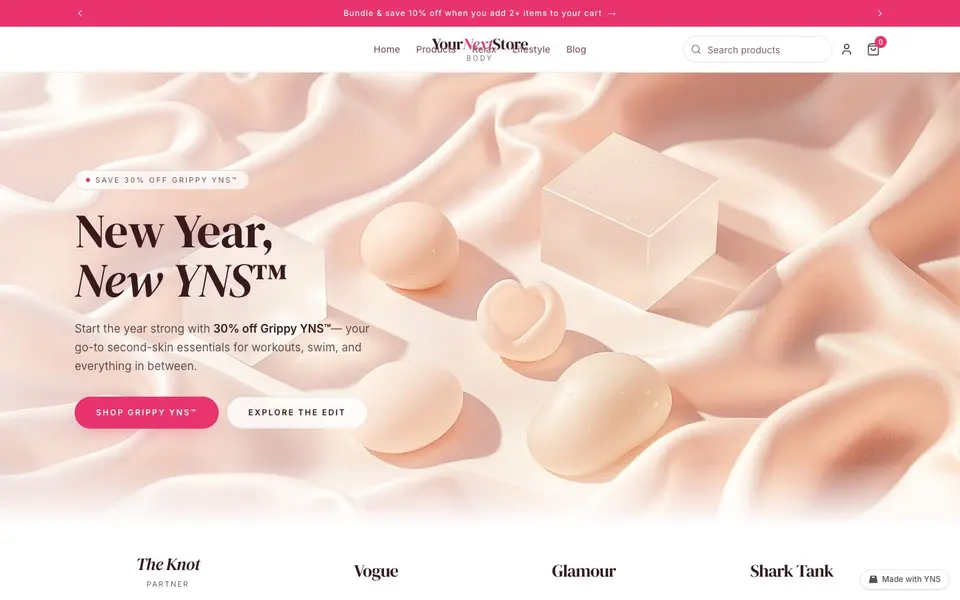 Romance store template, home page