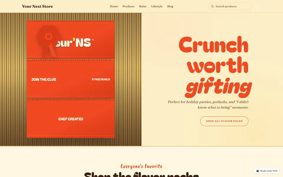 Tomato store template, home page