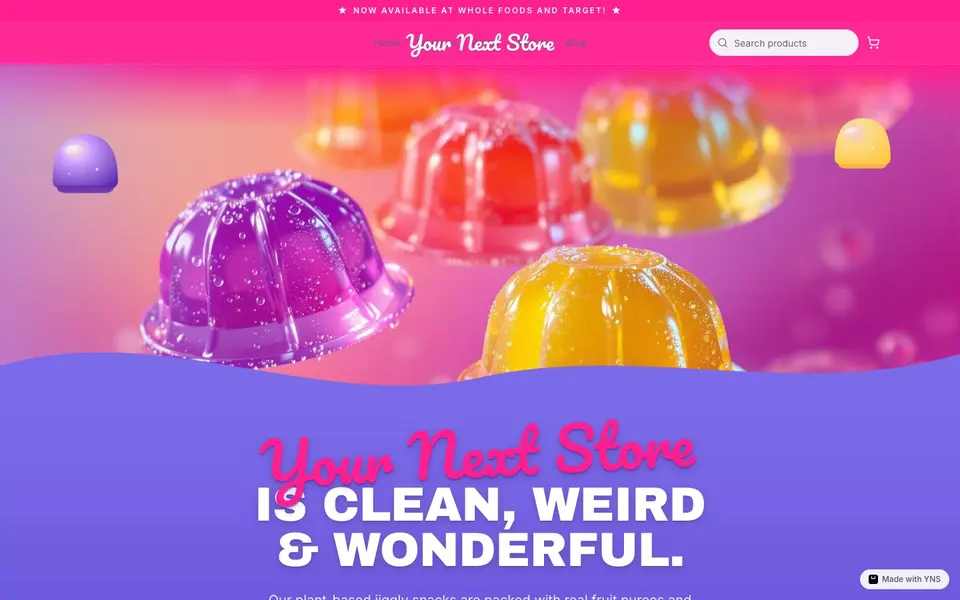 Jelly Pop store template, home page