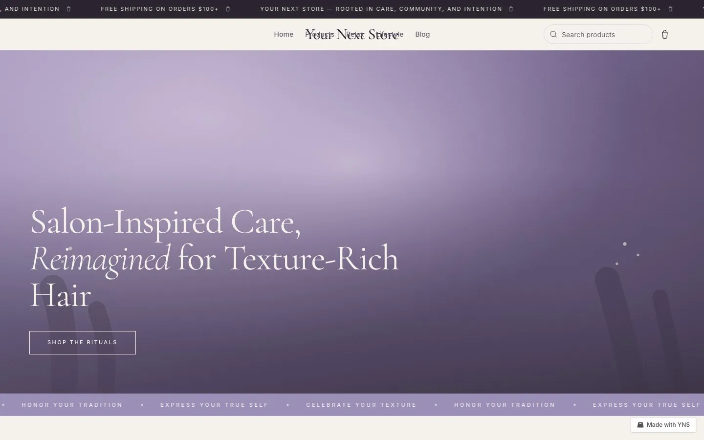 Plum store template, home page