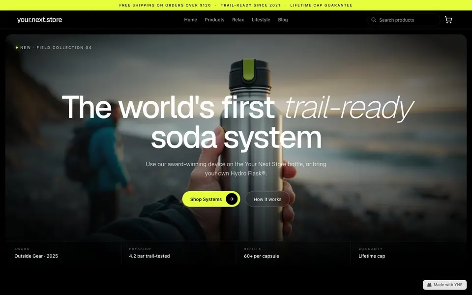 Carbon store template, home page