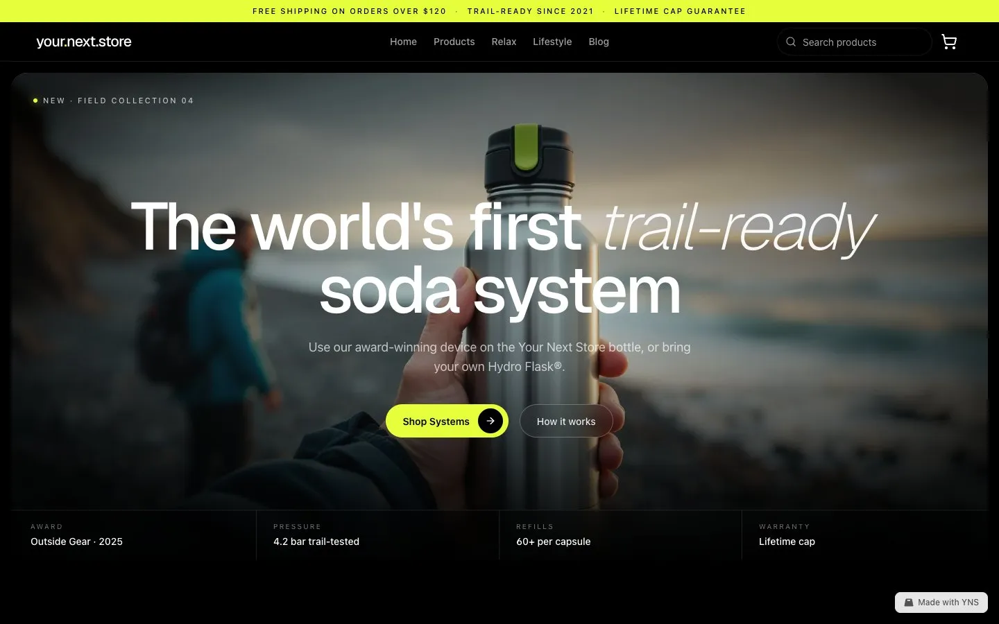Carbon store template, home page