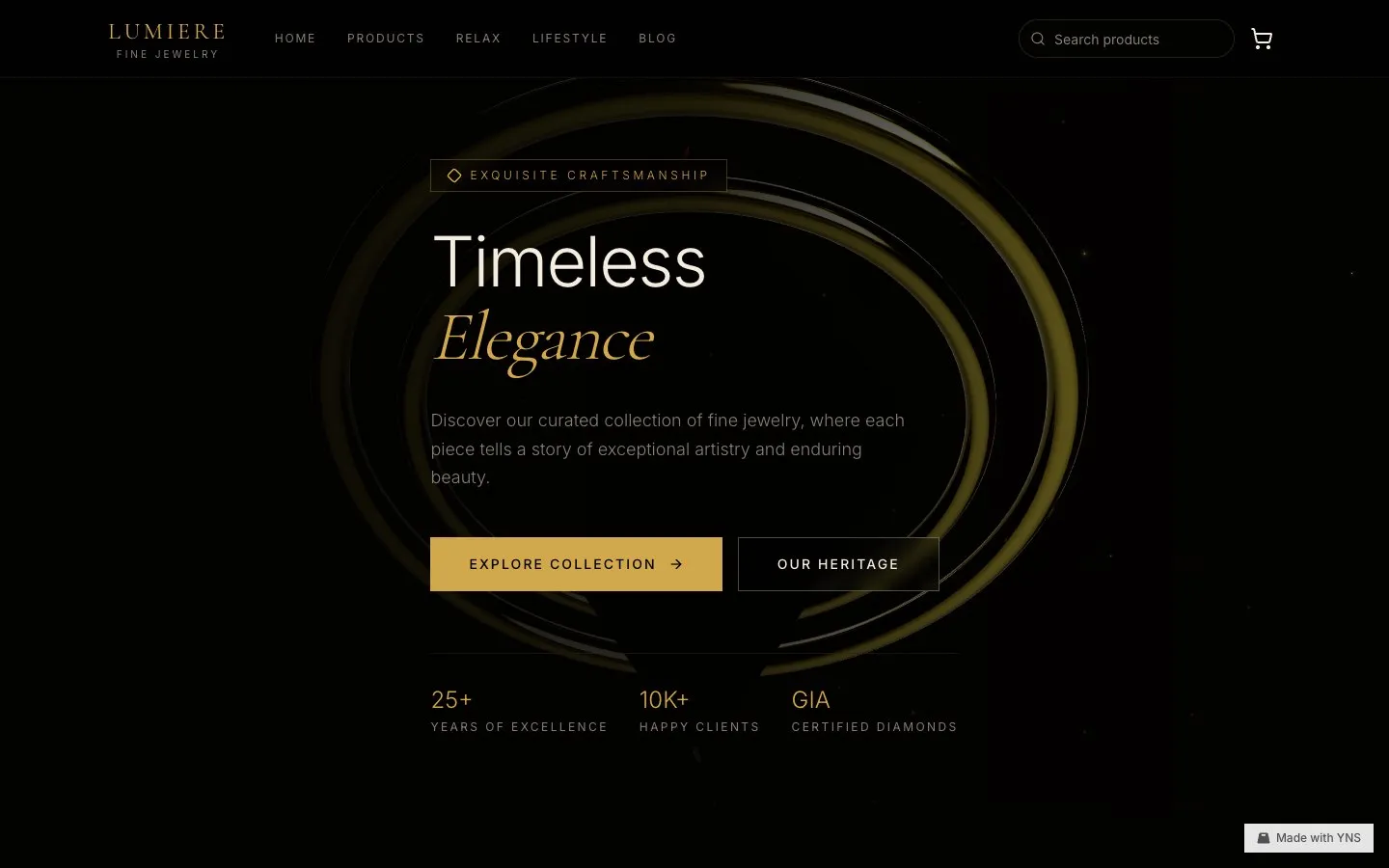 Aurum store template, home page