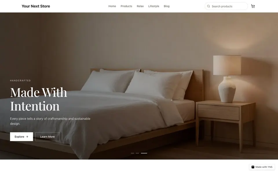 Forma store template, home page
