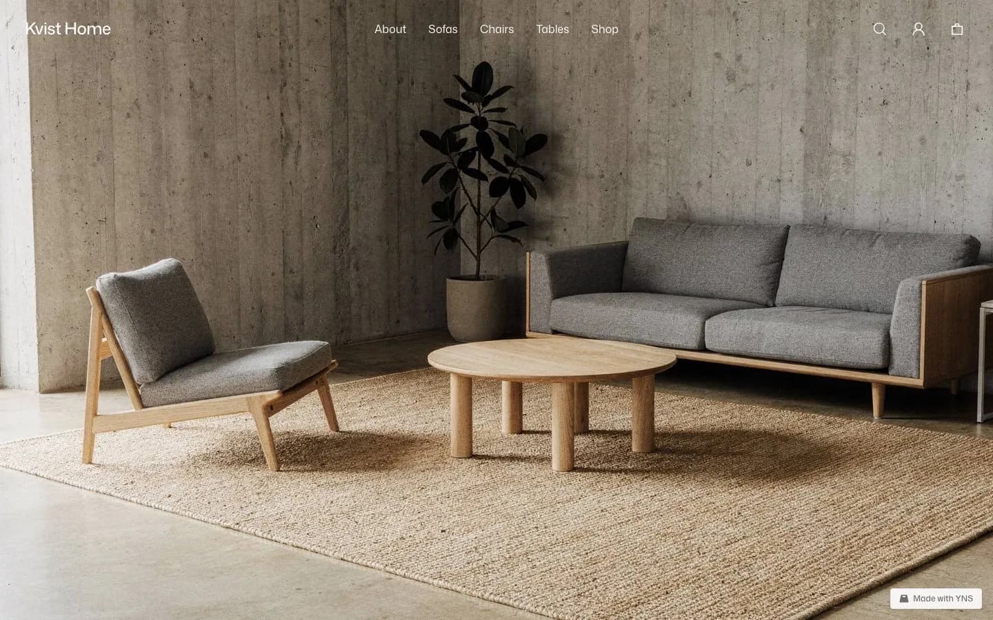 Kvist store template, home page