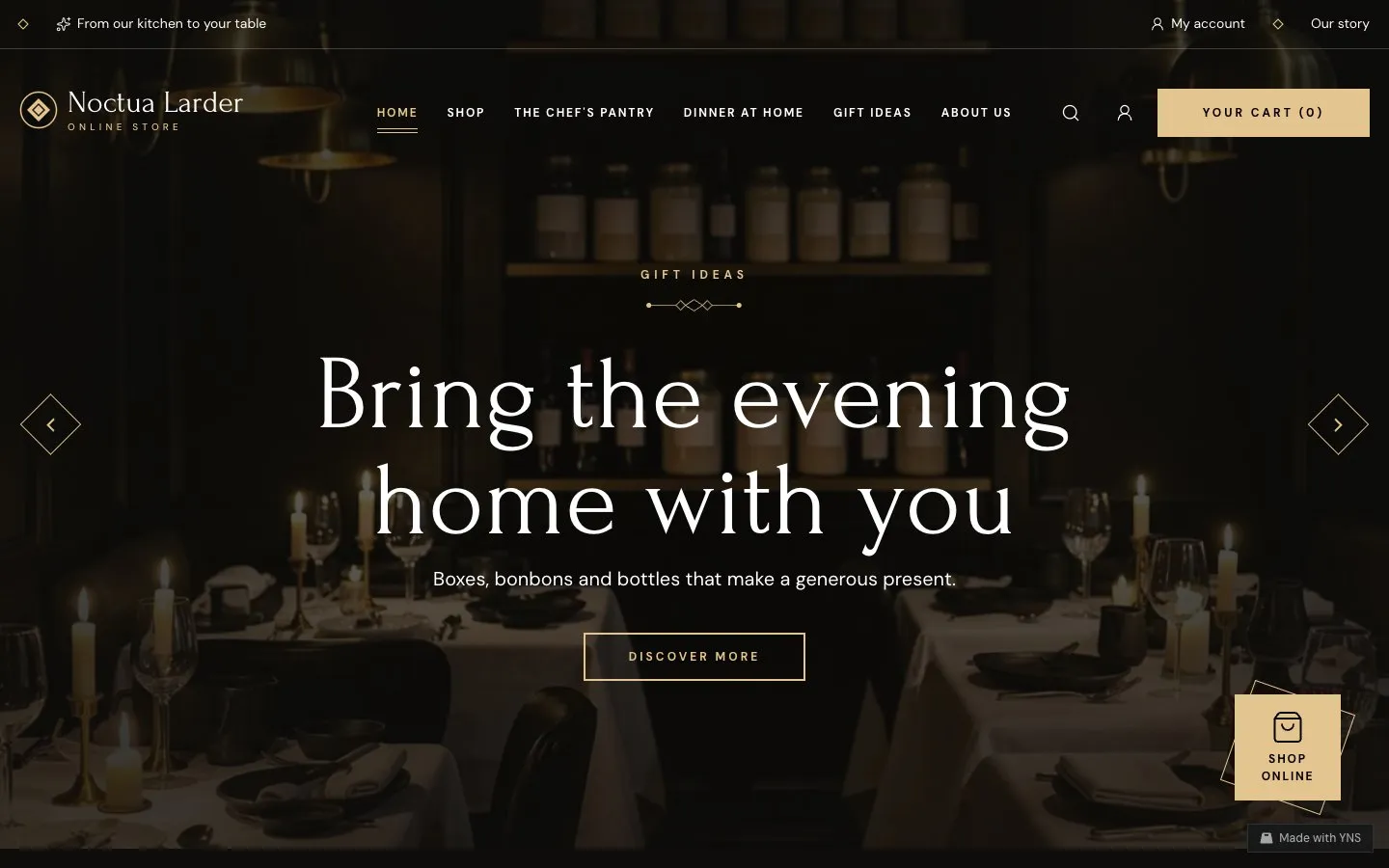 Noctua store template, home page