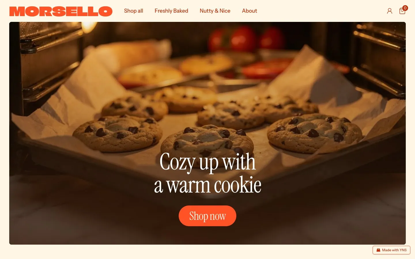 Morsello store template, home page