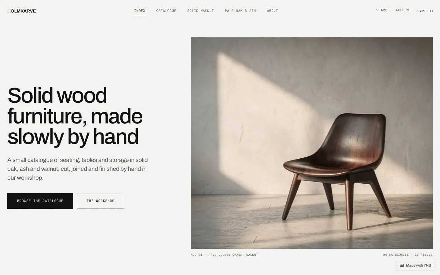 Atelier Ko store template, home page